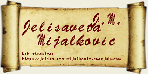 Jelisaveta Mijalković vizit kartica